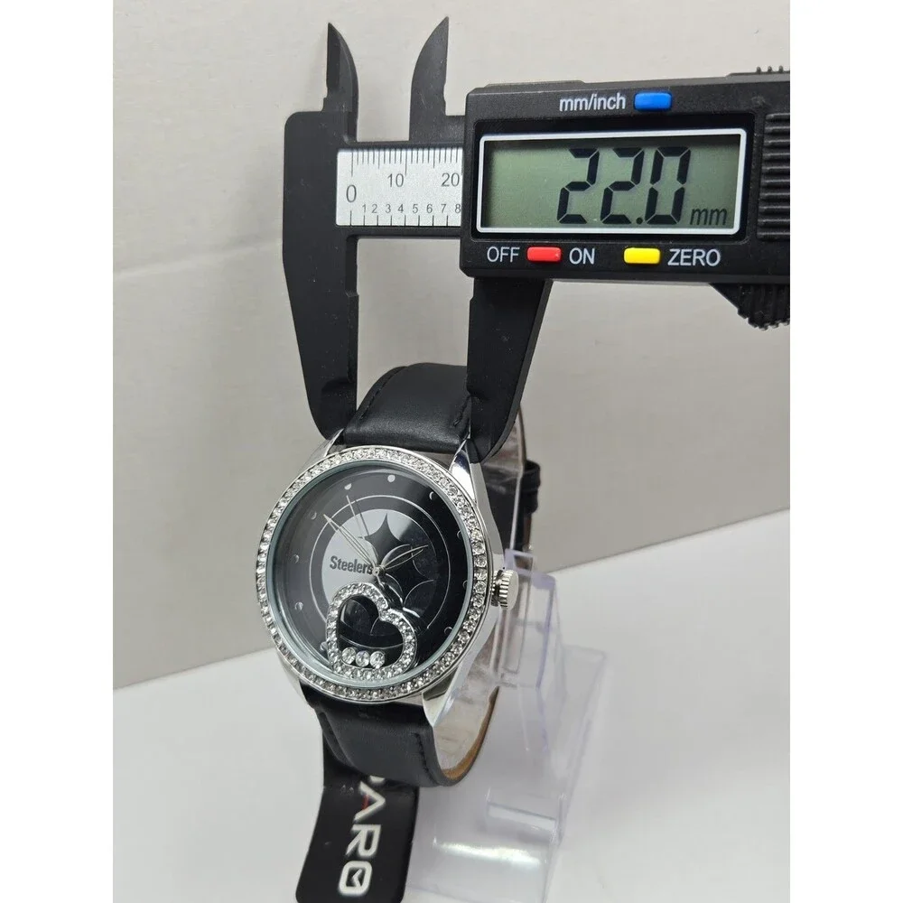 Pittsburgh Steelers Sparo NFL Womens Beat Watch Rhinestone Heart Fan New Battery